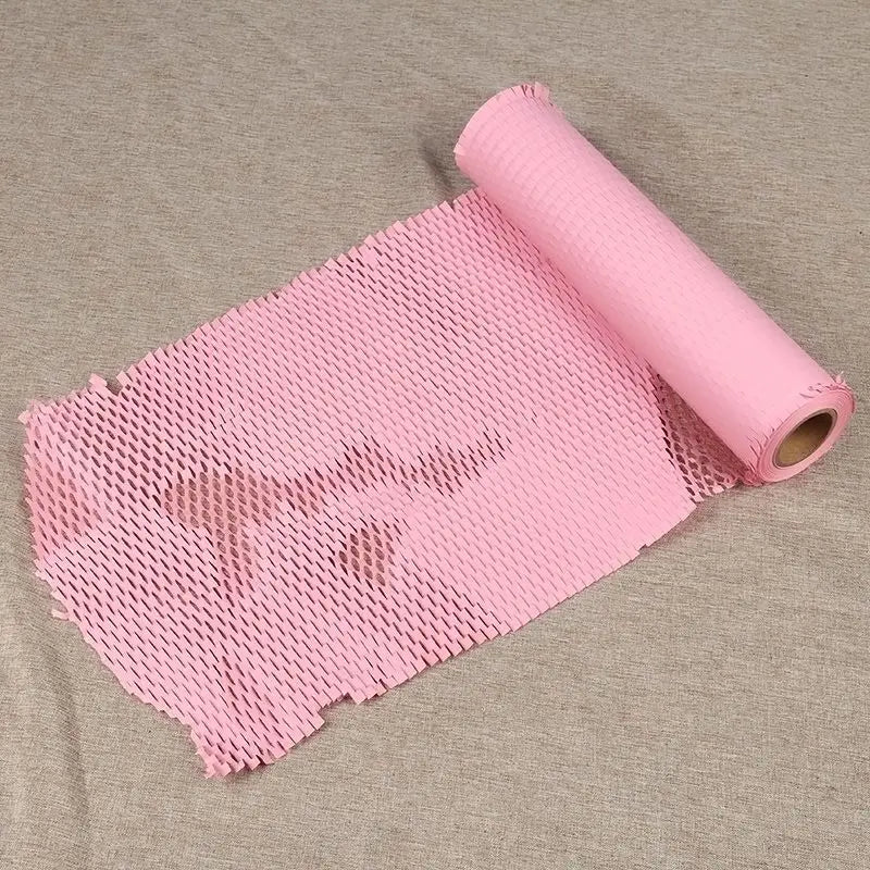 30CM x 5M Honeycomb Kraft Paper Roll – Shockproof, Eco-Friendly Packaging Paper for Shipping, Crafts, and Flower Wrapping